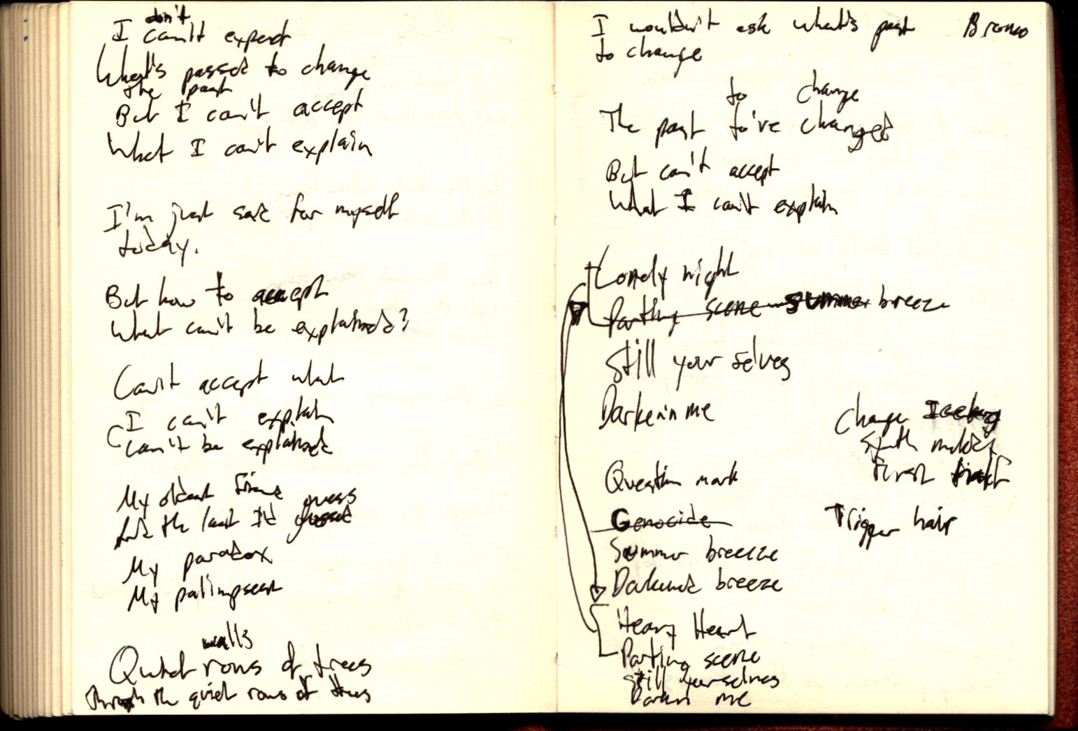 Can't Run Forever Lyrics Sheet 16